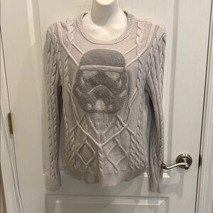 Walt Disney World Star Wars Storm Trooper Cableknit Pullover Sweater Size M